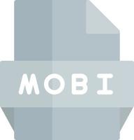 icono de formato de archivo mobi vector