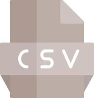 icono de formato de archivo csv vector