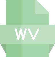 Wv File Format Icon vector