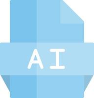 Ai File Format Icon vector