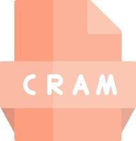 icono de formato de archivo cram vector