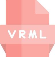 icono de formato de archivo vrml vector