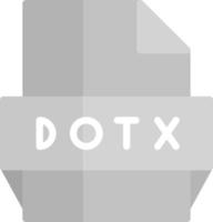 icono de formato de archivo dotx vector