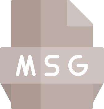 Msg File Format Icon vector