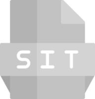 Sit File Format Icon vector