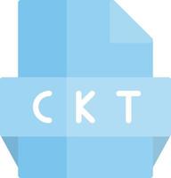 icono de formato de archivo ckt vector