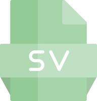 Sv File Format Icon vector