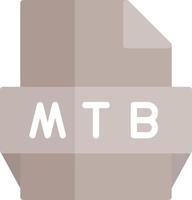 Mtb File Format Icon vector