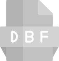 icono de formato de archivo dbf vector