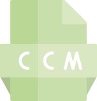 icono de formato de archivo ccm vector