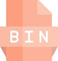 Bin File Format Icon vector