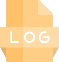 Log File Format Icon vector