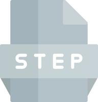 Step File Format Icon vector