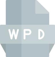 icono de formato de archivo wpd vector