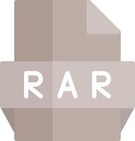 Rar File Format Icon vector