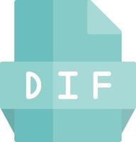 Dif File Format Icon vector