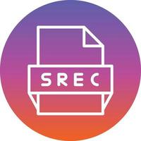 icono de formato de archivo srec vector