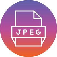 Jpeg File Format Icon vector