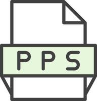 Pps File Format Icon vector