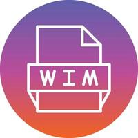 icono de formato de archivo wim vector