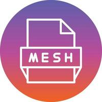 Mesh File Format Icon vector