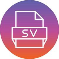 Sv File Format Icon vector