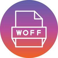 Woff File Format Icon vector