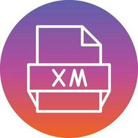 Xm File Format Icon vector