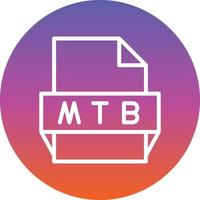 Mtb File Format Icon vector