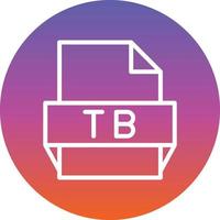 Tb File Format Icon vector