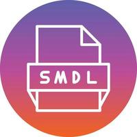 icono de formato de archivo smdl vector