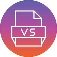 Vs File Format Icon vector