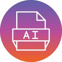 icono de formato de archivo ai vector