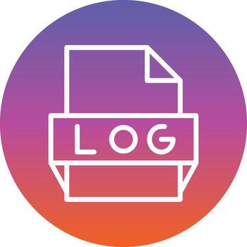 Log File Format Icon vector