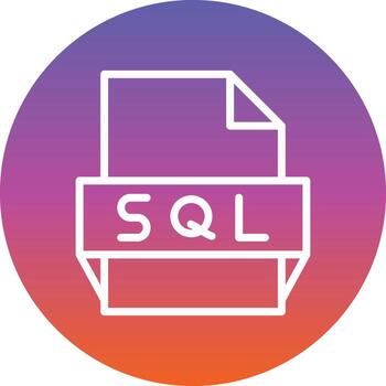 Sql File Format Icon vector