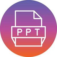 Ppt File Format Icon vector