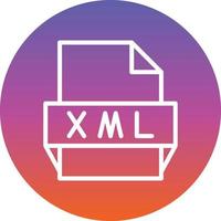 Xml File Format Icon vector