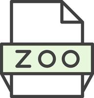 icono de formato de archivo de zoológico vector