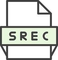 icono de formato de archivo srec vector