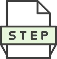 Step File Format Icon vector