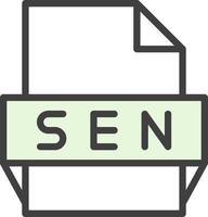 Sen File Format Icon vector