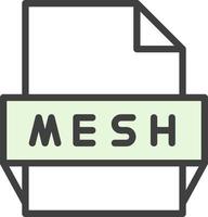 Mesh File Format Icon vector