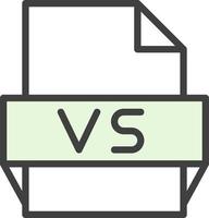 icono de formato de archivo vs vector