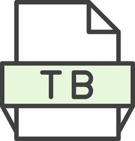 Tb File Format Icon vector