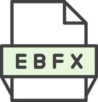 Ebfx File Format Icon vector