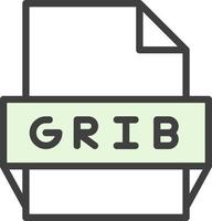 Grib File Format Icon vector