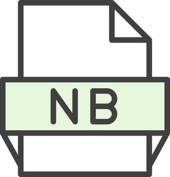 Nb File Format Icon vector
