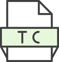 Tc File Format Icon vector