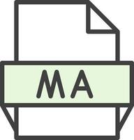 Ma File Format Icon vector