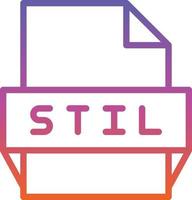 Stil File Format Icon vector